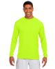 A4 Men's Cooling Performance Long Sleeve T-Shirts Safety Yellow