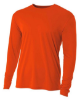 A4 Youth Long Sleeve Cooling Performance Crew Shirts Athletic Orange