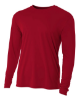 A4 Youth Long Sleeve Cooling Performance Crew Shirts Cardinal
