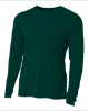 A4 Youth Long Sleeve Cooling Performance Crew Shirts Forest Green