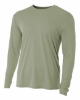 A4 Youth Long Sleeve Cooling Performance Crew Shirts Olive