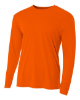 A4 Youth Long Sleeve Cooling Performance Crew Shirts Safety Orange