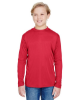 A4 Youth Long Sleeve Cooling Performance Crew Shirts Scarlet