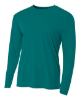A4 Youth Long Sleeve Cooling Performance Crew Shirts Teal