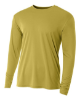 A4 Youth Long Sleeve Cooling Performance Crew Shirts Vegas Gold