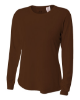 A4 Ladies' Long Sleeve Cooling Performance Crew Shirts Brown