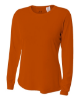 A4 Ladies' Long Sleeve Cooling Performance Crew Shirts Burnt Orange