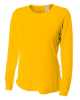 A4 Ladies' Long Sleeve Cooling Performance Crew Shirts Gold