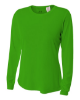 A4 Ladies' Long Sleeve Cooling Performance Crew Shirts Kelly Green