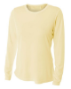 A4 Ladies' Long Sleeve Cooling Performance Crew Shirts Light Yellow