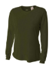 A4 Ladies' Long Sleeve Cooling Performance Crew Shirts Military Green
