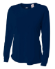 A4 Ladies' Long Sleeve Cooling Performance Crew Shirts Navy