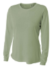 A4 Ladies' Long Sleeve Cooling Performance Crew Shirts Olive