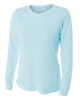 A4 Ladies' Long Sleeve Cooling Performance Crew Shirts Pastel Blue