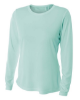 A4 Ladies' Long Sleeve Cooling Performance Crew Shirts Pastel Mint
