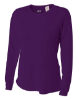 A4 Ladies' Long Sleeve Cooling Performance Crew Shirts Purple