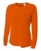 A4 Ladies' Long Sleeve Cooling Performance Crew Safety Orange