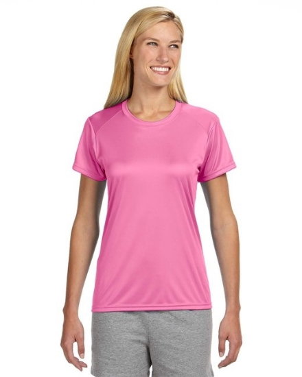 Custom A4 Ladies' Cooling Performance T-Shirts Pink