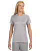 Custom A4 Ladies' Cooling Performance T-Shirts Silver