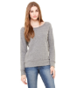 Bella + Canvas Ladies' Sponge Fleece Wide Neck Sweatshirts Grey Triblend
