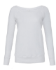 Bella + Canvas Ladies' Sponge Fleece Wide Neck Sweatshirts Solid White Triblend