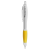 Curvaceous Matte Silver Ballpoint Yellow