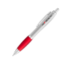 Curvaceous Matte Silver Ballpoint Red