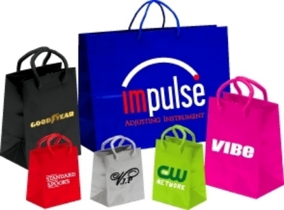 Gloss Laminated Paper Eurotote Bag w/ Rope Handle Gloss Laminated Paper Eurotote Bag w/ Rope Handle