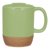 14 Oz. Cork Base Ceramic Mug Lime