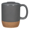 14 Oz. Cork Base Ceramic Mug Gray