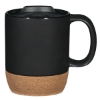 14 Oz. Cork Base Ceramic Mug Black
