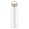 21 Oz. Liberty Stainless Steel Bottle With Wood Lid- White