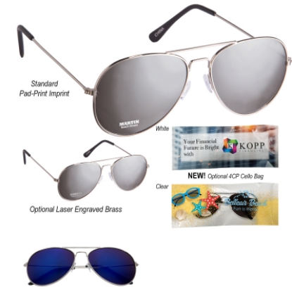 Color Mirrored Aviator Sunglasses Color Mirrored Aviator Sunglasses
