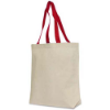 Cotton Canvas Tote Bag - 15" x 14 1/2"-Red