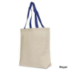 Cotton Canvas Tote Bag - 15" x 14 1/2"-Royal Blue