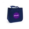 Large laminated Grocery Totes-Navy Blue