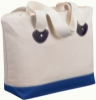 Zippered Boat Tote-Royal Blue
