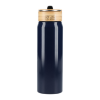 Billy 26oz Eco-Friendly Aluminum Bottle With FSC® Bamboo Lid Navy