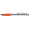 Logo Light Up Stylus Silver Pens Orange