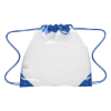 Touchdown Clear Drawstring Backpack Royal Blue