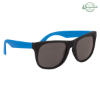 Rubberized Sunglasses Black w/ Blue