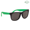 Rubberized Sunglasses Black w/ Green
