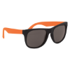 Rubberized Sunglasses Black w/ Orange