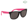 Rubberized Sunglasses Black w/ Pink