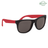Rubberized Sunglasses Black w/ Red