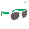 Rubberized Sunglasses White w/ Green