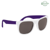 Rubberized Sunglasses White w/ Purple