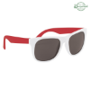 Rubberized Sunglasses White w/ Red