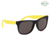 Rubberized Sunglasses Black w/ Yellow