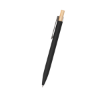 Recycled Aluminum Pens With Bamboo Plunger Black